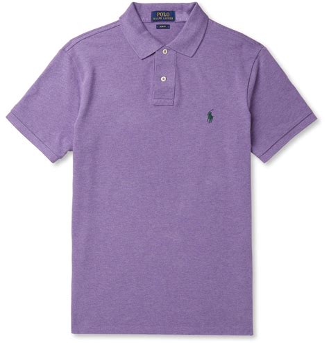 Polo Ralph Lauren Slim Fit Cotton Piqué Polo Shirt Purple Polo