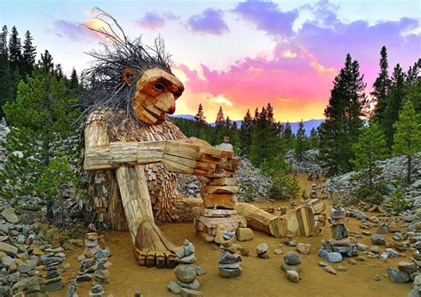 This 15 Foot Wooden Troll Is Hidden On A Forest Trail In Breckenridge