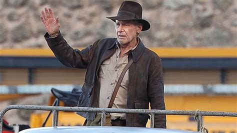 Harrison Ford Filming On The Set Of The New Indiana Jones 5 Movie In