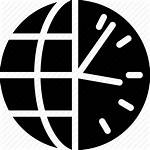 Clock Icon Globe Map Icons Finance Editor