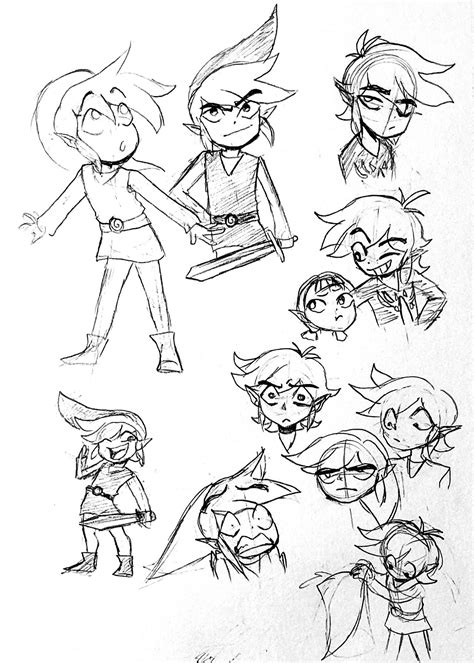 Wind Waker Link Practice Sketches By Narapara On Deviantart