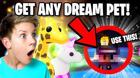 Get Your Dream Pet Using One Item Prezley Adopt Me Youtube