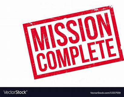 Mission Complete Stamp Vector Rubber Royalty