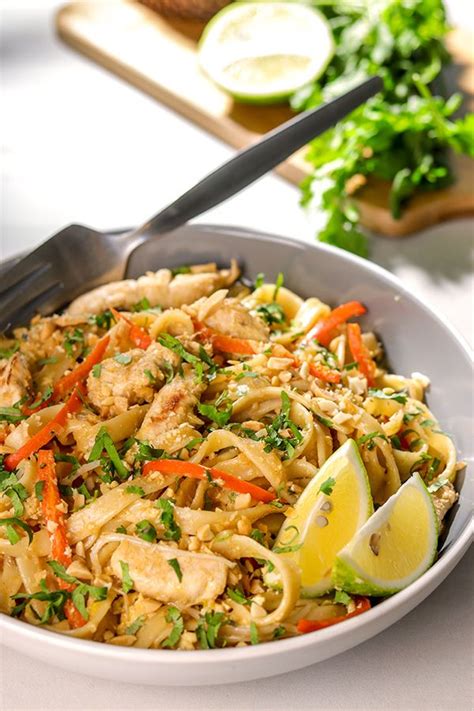 Simple chicken pad thai {recipe}. Chicken Pad Thai Recipe (With images) | Pad thai recipe ...