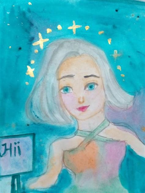 The Galaxy Girl Painting By Khushi Kumari Fine Art America
