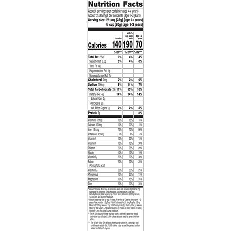 Cheerios Nutrition Facts Label Besto Blog