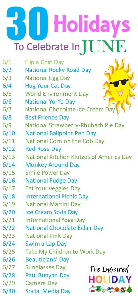 The 30 Days Of Holidays To Celebrate In June