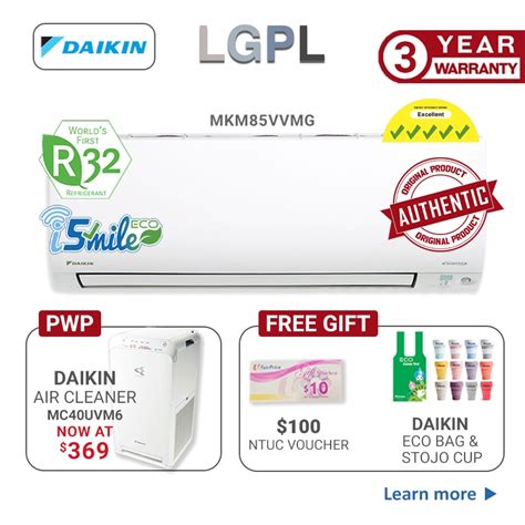 Ready Stock R32 Daikin ISmile Eco MKM85VVMG System 4 Aircon WIFI 5