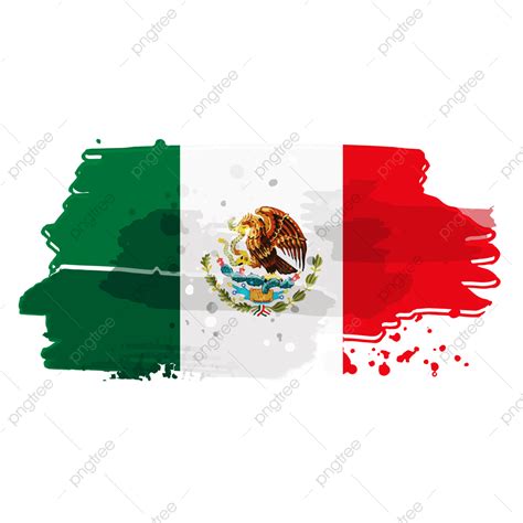 Mexico Flag Png Picture Mexico Grunge Flag Watercolor Brush Style