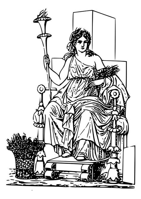 Zeus, hijo de cronos y rea , dibujo para colorear gratis. Dibujo para colorear Deméter - Img 18625