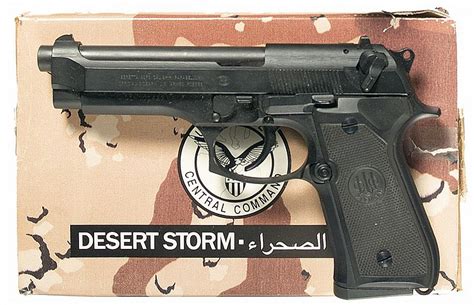 Sold Price Two Beretta Pistols A Beretta Model 92fs Desert Storm