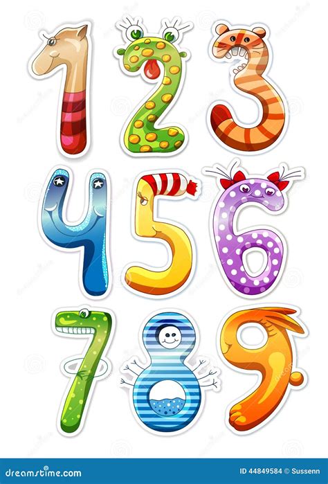Numeri Per I Bambini Illustrazione Vettoriale Illustrazione Di Figura