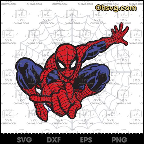 Spiderman SVG, Spider Web SVG, Spiderman Red Suit SVG - ohsvg