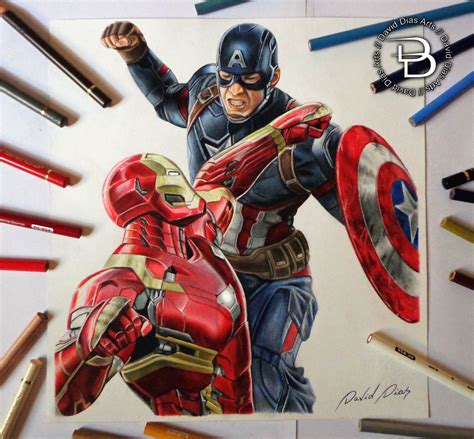 Captain America Vs Iron Man By Daviddiaspr On Deviantart In 2020