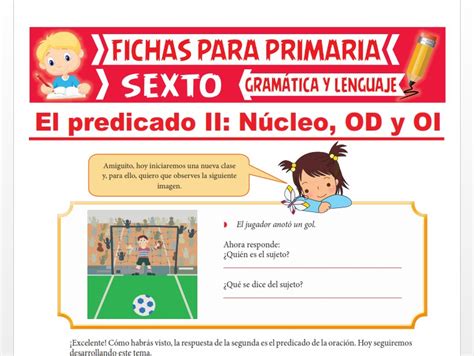 Predicado Para Sexto De Primaria Fichas Y Recursos Para Imprimir