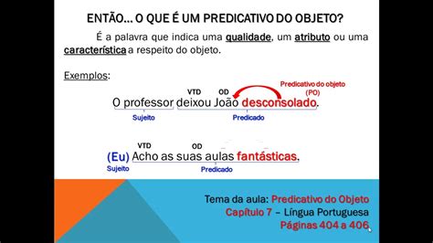 Predicativo Do Objeto 8º Ano Do Ensino Fundamental Youtube