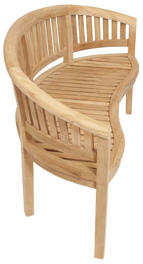 100 %polyester (nicht abnehmbar) polsterung: Bank "Peanut" | Teak Gartenmöbel Hövelmann