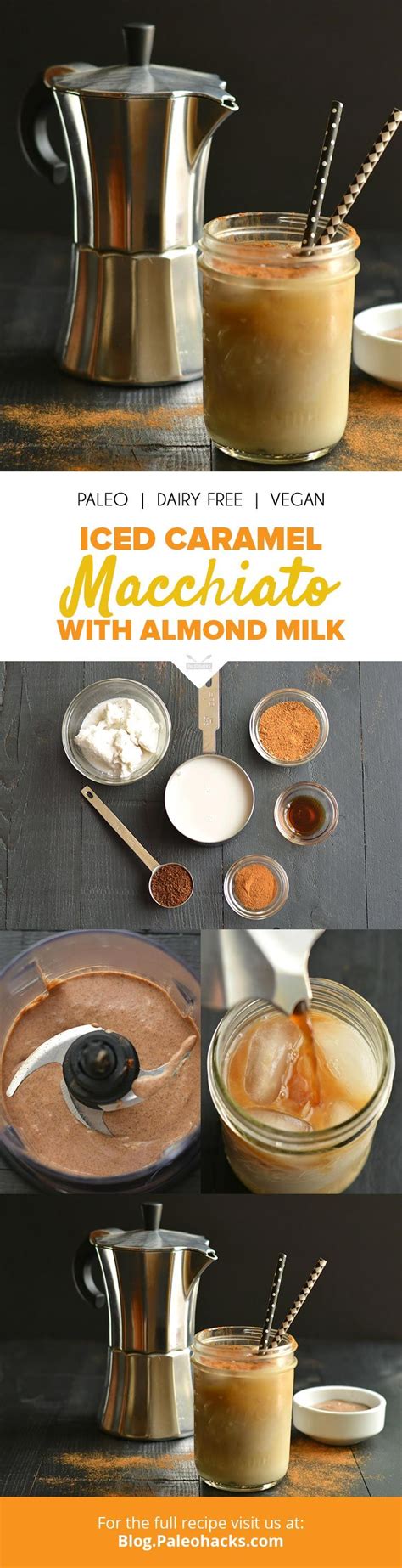 Make it using instant coffee: Iced Caramel Macchiato with Almond Milk | Recipe | Ice ...