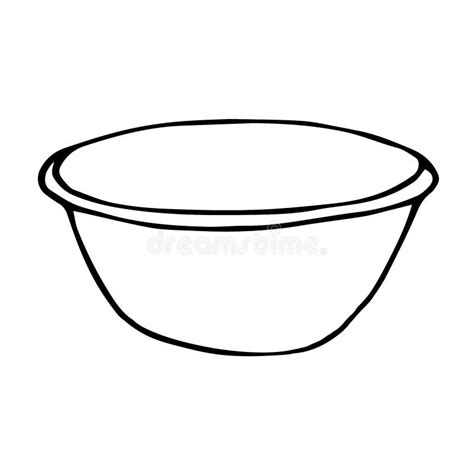 Bowl Vector Illustration Hand Drawing Doodle Stock Vector