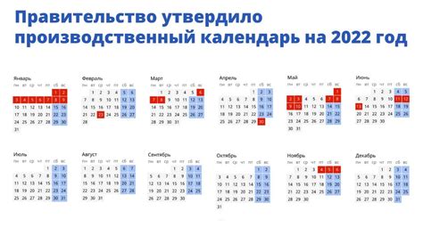 Правительство утвердило праздничные выходные дни на 2022 год | Комиинформ