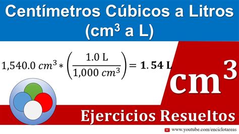 Centímetros Cúbicos a Litros (cm3 a Litros) - YouTube
