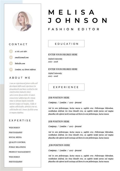 A us cv is used mostly in academia and government. Resume Template | CV Template | Resume | CV design | Teacher resume | Curriculum Vitae | CV ...