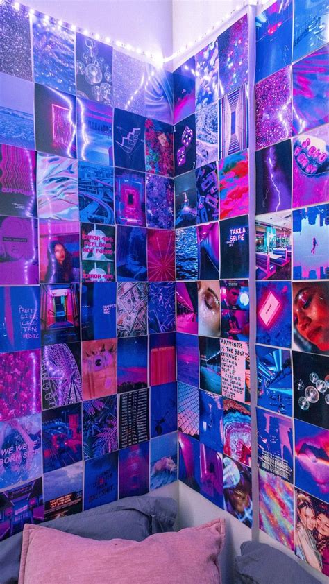 Euphoria Aesthetic Wall Collage Kit Purple Room Decor Etsy Purple Room Decor Neon Room