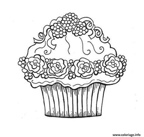 Happy birthday coloring pages are a fun, easy and free way to tell someone that you're glad they were born. Coloriage Cupcake Fleurs dessin