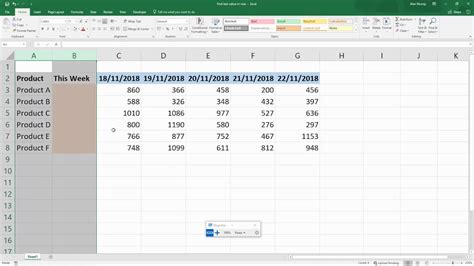 Get The Last Value In A Row Excel Formula Youtube