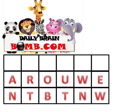 Which Animal Goes Into The Top Line To Complete These Three Letter