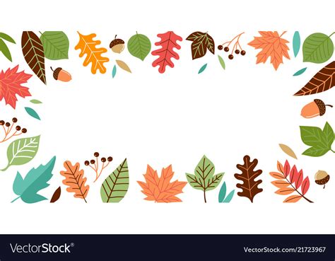 Hello Autumn Fall Season Background Banner Vector Image