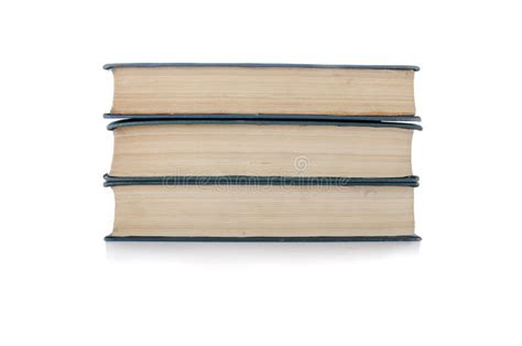 The Stack Of Books Isolated The White Background Stock Image Image Of