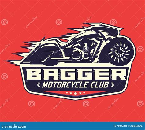 Bagger Motorcycle Badge Stock Vector Illustration Of Freestyle 76027396