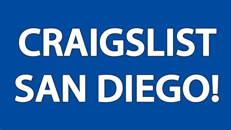 Craigslist San Diego - YouTube