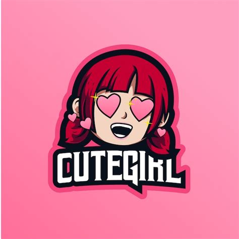 Premium Vector Cute Girl Mascot Logo