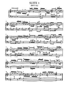 Suite Nr 1 in d Moll BWV 812 Sechs französischen Suiten von J S Bach auf MusicaNeo
