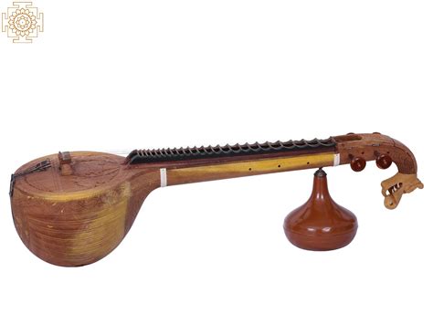 53 Saraswati Veena With Carving Musical Instrument Exotic India Art