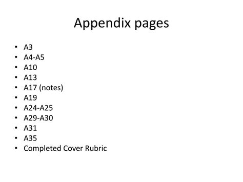 Ppt Appendix Pages Powerpoint Presentation Free Download Id2863530