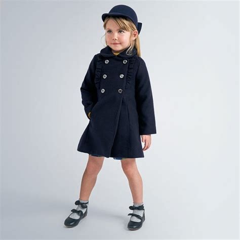 Mayoral Girls Navy Mouflon Coat