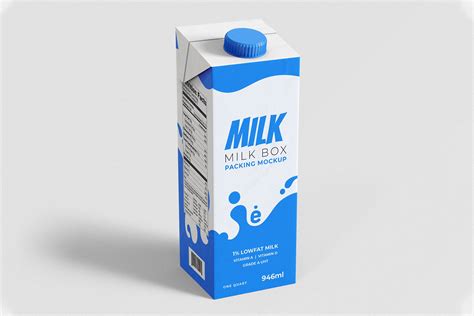 milk box mock  template creative photoshop templates creative market