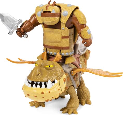 Dreamworks Dragons Fishlegs And Meatlug Dragon With Armored Viking