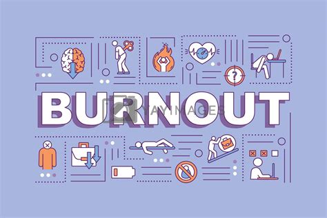 Burnout Word Concepts Banner Job Dissatisfaction Feeling Unappreciated Infographics With