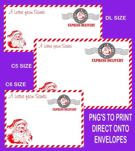How to make your own envelopes. Letter from Santa Envelope printable set 2 READ ...