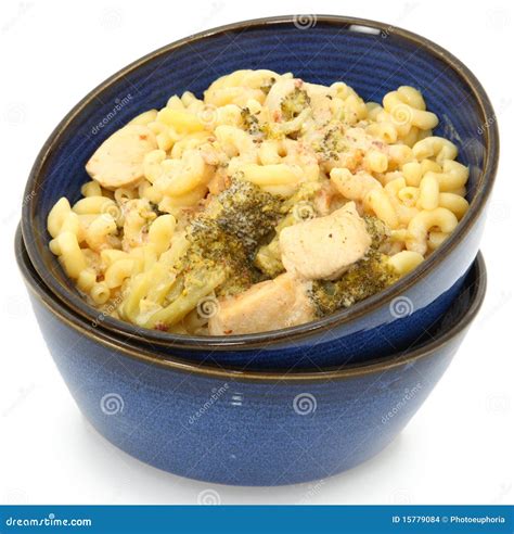 Chicken Alfredo With Broccoli And Macaroni Stock Photo Image Of Rich