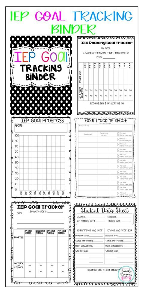Iep Goal Tracking Binder Data Collection For Special Education Data