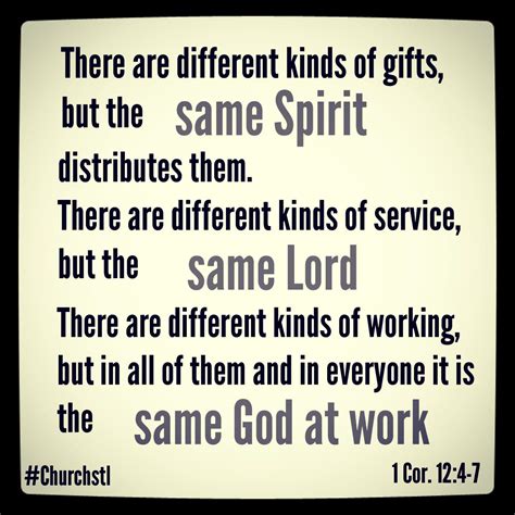 There Are Different Kinds Of Ts But The Same Spirit Churchstl