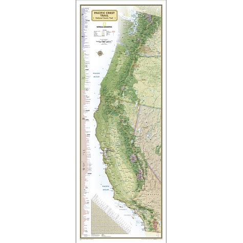Pacific Crest Trail Wall Map Geographica