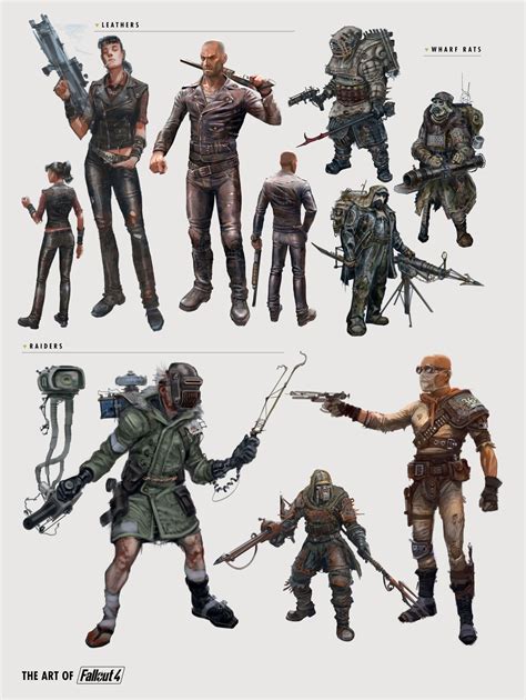 Fallout 4 Concept Leathers Wharf Rats Raiders Fallout Concept Art