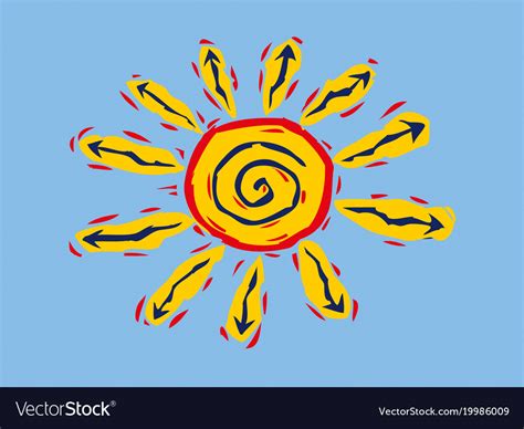 Symbol Of The Sun Royalty Free Vector Image Vectorstock