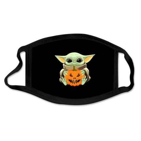 Baby Yoda Face Mask Halloween Mask Starwars Face Mask Etsy